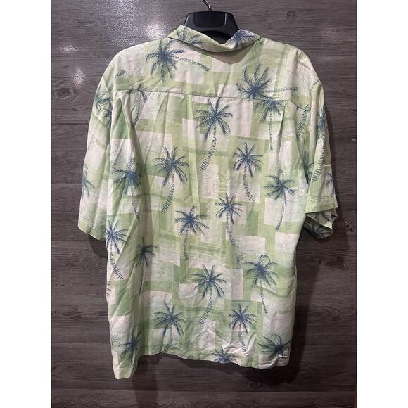 Tommy Bahama Men’s Hawaiian Shirt Size XL Green Palm Silk Beach Relax Island - Picture 6 of 9